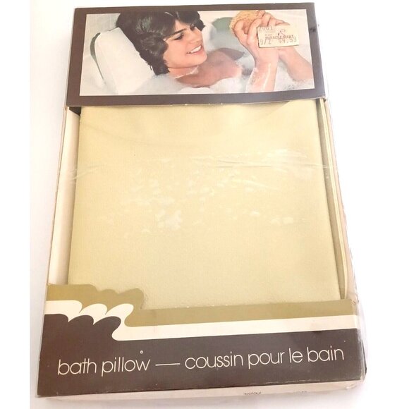 Vintage McGregor Bath Vinyl Spa Pillow Cushion Neckrest Lot 2 in Original Box - Picture 3 of 11